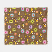 Bienen und Blume Fleecedecke (Vorderseite (Horizontal))