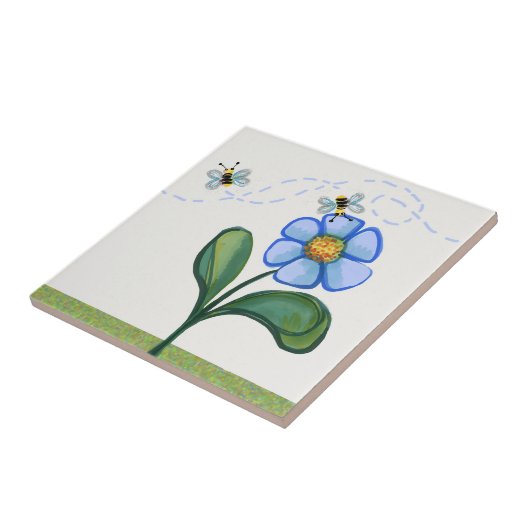 Bienen und Blume Fliese (Seite)