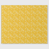 Bienen und Blume Gelber Geburtstag Geschenkpapier (Flach)