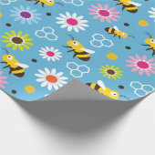 Bienen und Blume Geschenkpapier (Ecke)
