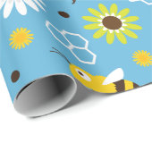Bienen und Blume Geschenkpapier (Rolleneckpunkt)