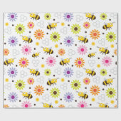 Bienen und Blume Geschenkpapier (Flach)