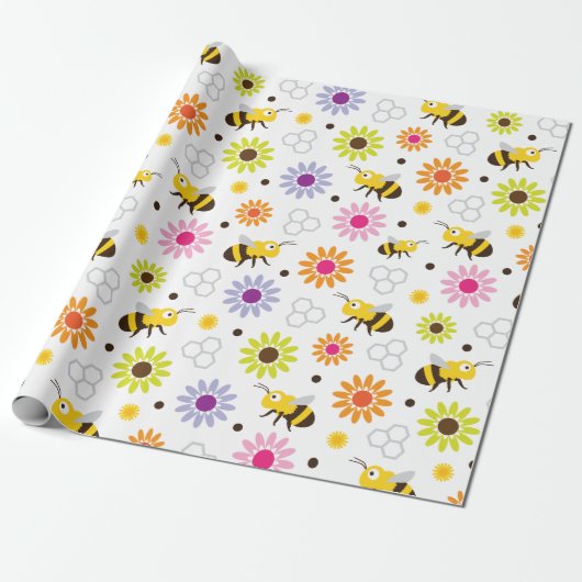 Bienen und Blume Geschenkpapier (Ungerollt)