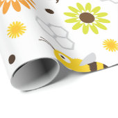 Bienen und Blume Geschenkpapier (Rolleneckpunkt)