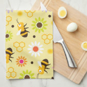 Bienen und Blume Geschirrtuch (Viertel Falte)