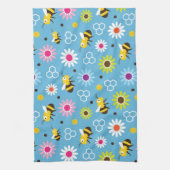 Bienen und Blume Geschirrtuch (Vertikal)