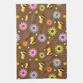 Bienen und Blume Geschirrtuch (Vertikal)