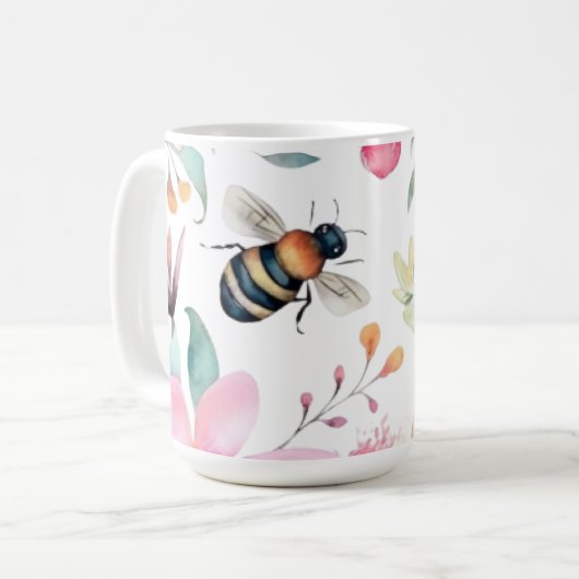 Bienen und Blume Kaffee Kaffeetasse (Vorderseite Links)