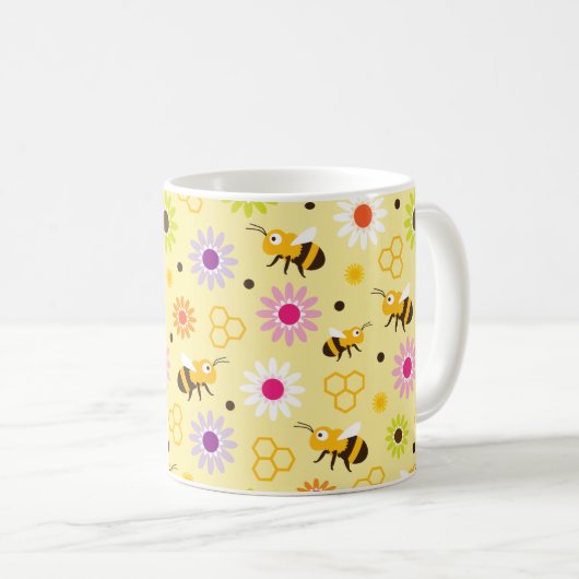 Bienen und Blume Kaffeetasse (VorderseiteRechts)