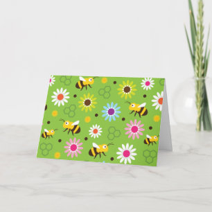 Bienen und Blume Karte