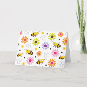 Bienen und Blume Karte
