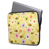 Bienen und Blume Laptopschutzhülle (Vorderseite Links)