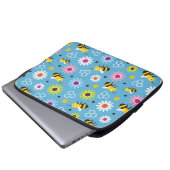 Bienen und Blume Laptopschutzhülle (Vorne Knopf)
