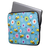 Bienen und Blume Laptopschutzhülle (Vorderseite Links)