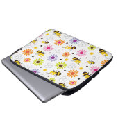 Bienen und Blume Laptopschutzhülle (Vorne Knopf)
