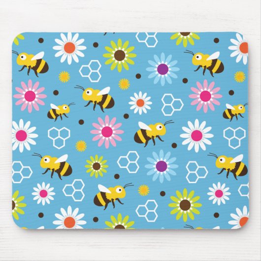 Bienen und Blume Mousepad (Vorne)