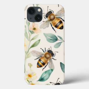 Bienen und Blume - Muster für Honigcreme aus Creme Case-Mate iPhone Hülle