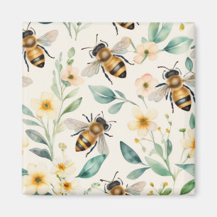Bienen und Blume - Muster für Honigcreme aus Creme Magnet