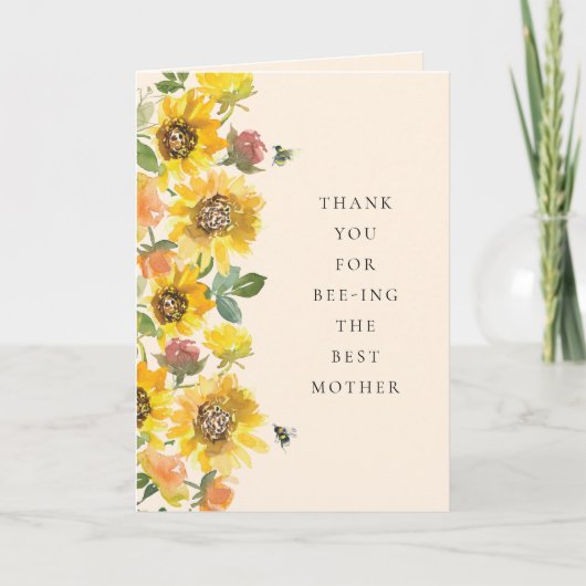 Bienen und Blume Muttertag Feiertagskarte (Vorderseite)