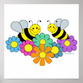 Bienen und Blume Poster (Vorne)