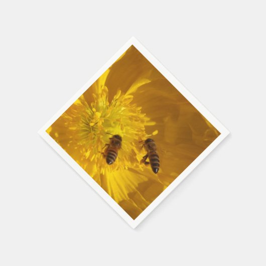 Bienen und Blume Serviette (Ecke)