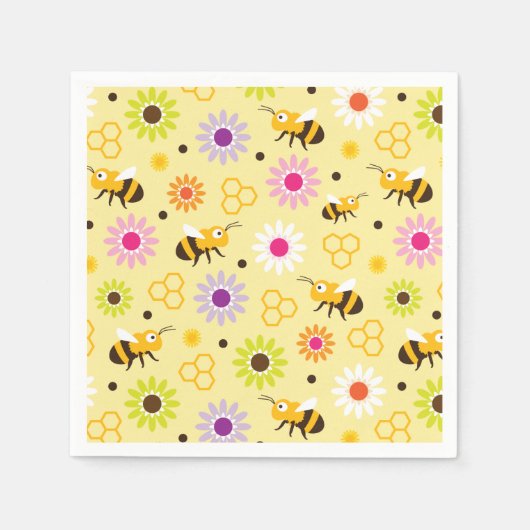 Bienen und Blume Serviette (Vorderseite)