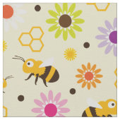 Bienen und Blume Stoff (Nahaufnahme)