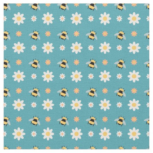 Bienen und Blume Stoff (Nahaufnahme)