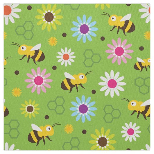 Bienen und Blume Stoff (Muster)