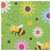Bienen und Blume Stoff (Nahaufnahme)