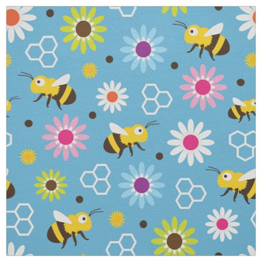 Bienen und Blume Stoff (Muster)
