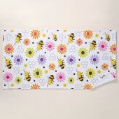 Bienen und Blume Strandtuch (Vorderseite)