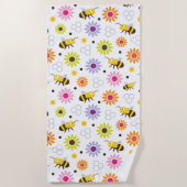 Bienen und Blume Strandtuch (Vorderseite)