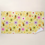 Bienen und Blume Strandtuch (Vorderseite)