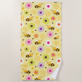 Bienen und Blume Strandtuch (Vorderseite)