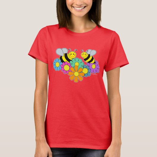 Bienen und Blume T-Shirt (Vorderseite)