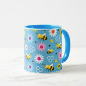 Bienen und Blume Tasse (VorderseiteRechts)