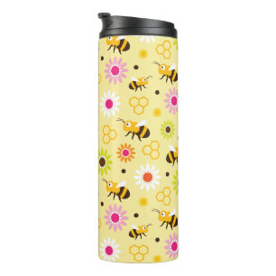 Bienen und Blume Thermosbecher