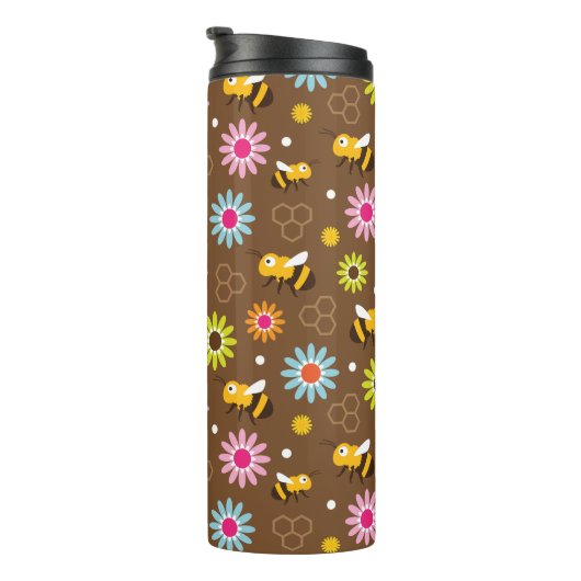 Bienen und Blume Thermosbecher (Nach rechts gedreht)