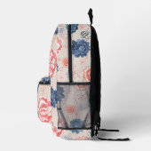 Bienen und Blume Wasserfarbe Bedruckter Rucksack (Rechts)