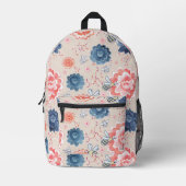 Bienen und Blume Wasserfarbe Bedruckter Rucksack (Vorderseite)