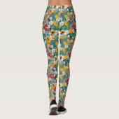 Bienen und Blumen Biene Blumenmuster Leggings (Rückseite)