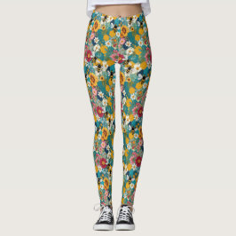 Bienen und Blumen Biene Blumenmuster Leggings