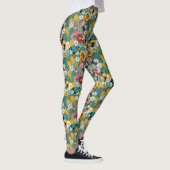 Bienen und Blumen Biene Blumenmuster Leggings (Rechts)