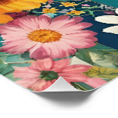 Bienen und Blumen Biene Blumenmuster Poster (Ecke)