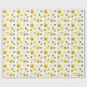 Bienen-und Blumen-Muster-Verpackungs-Papier Geschenkpapier (Flach)