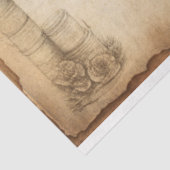 Bienen- und Blumenskizzen Ephemera Seidenpapier (Ausschnitt)