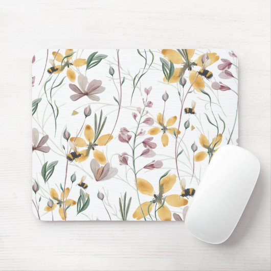 Bienen und Botanische Maus Pad Mousepad (Mit Mouse)