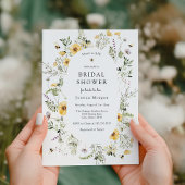 Bienen und Brautparty der delikaten Wildblume Einladung