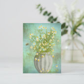 Bienen und Camomiles Postkarte (Stehend Vorderseite)